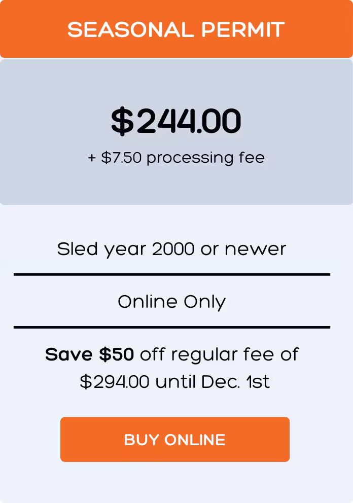 2026 Ontario Snowmobile Trail Seasonal Permit Pre Dec 1
